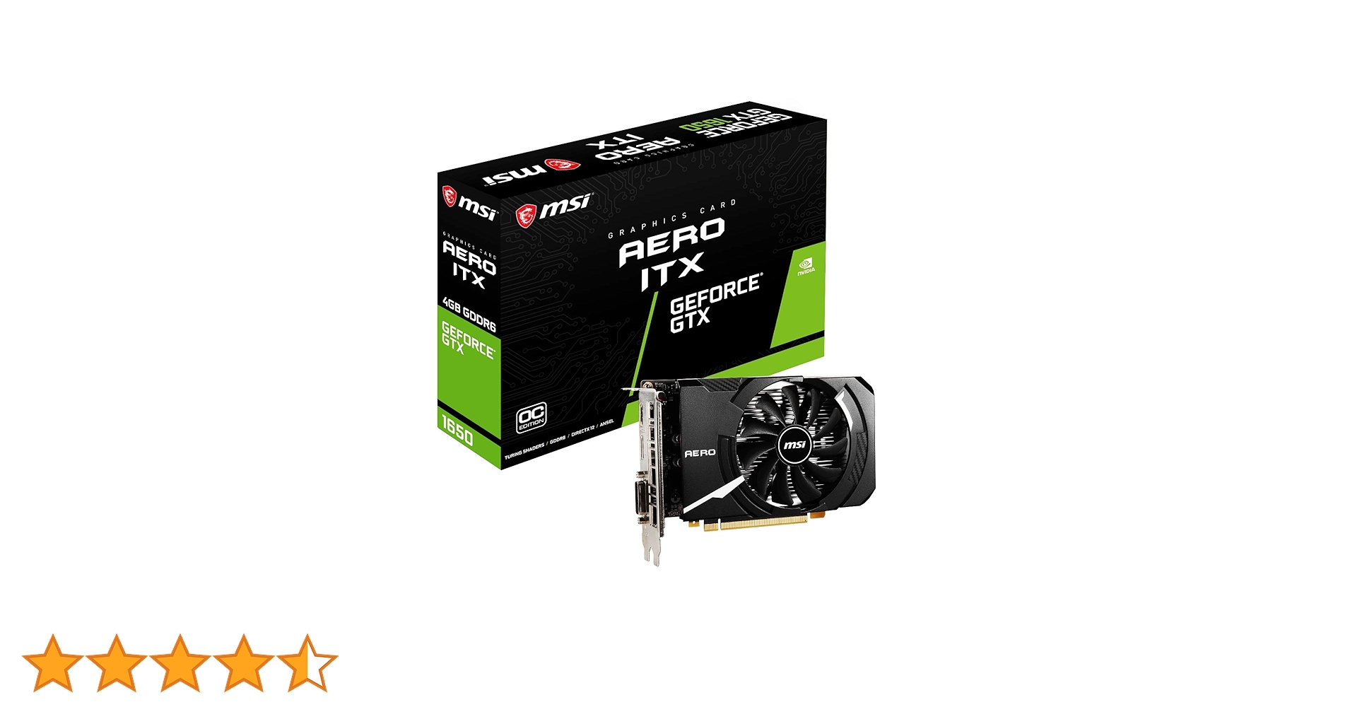 グラフィックボード・グラボ・ビデオカード MSI GeForce GTX 1650 D6 AERO ITX OCV1 Amazon.co.jp: MSI GeForce GTX 1650 D6 AERO ITX J OC